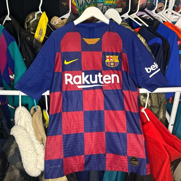 Nike Other - Nike Barcelona FC Rakuten Checkered Futbol Soccer Jersey size Medium